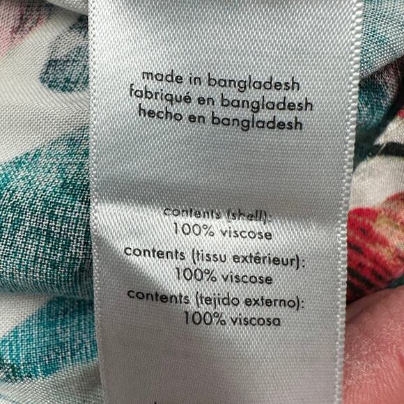 ONIA Pants Women Extra Small White Leaf Mila Cover Up Resort Beach Tropical Boho - Picture 9 of 15